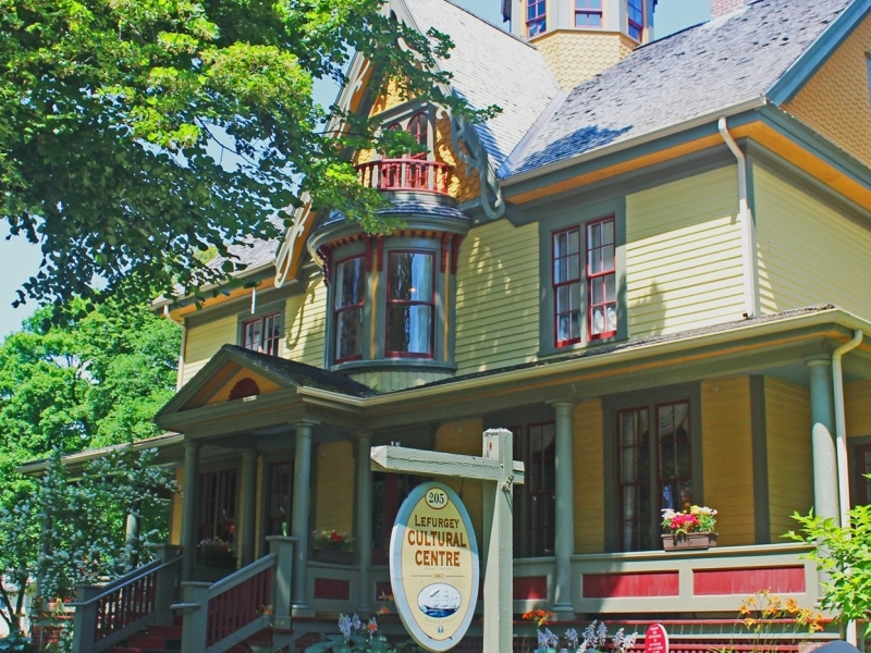 Exterior view of Lefurgey Cultural Centre in summer
