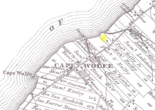 Historic view of Cape Wolfe, PEI Snapshot from Meecham's Map of Cape Wolfe area